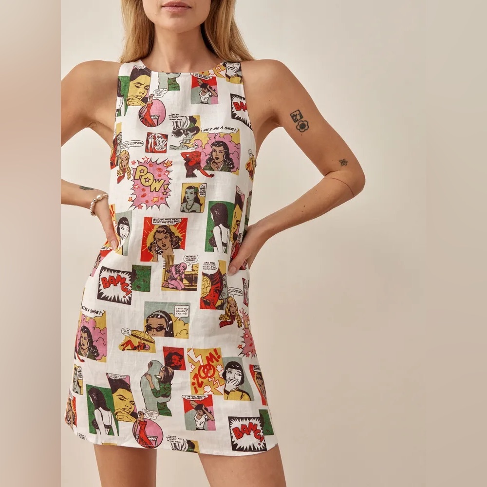Reformation Jessi Linen Dress 0